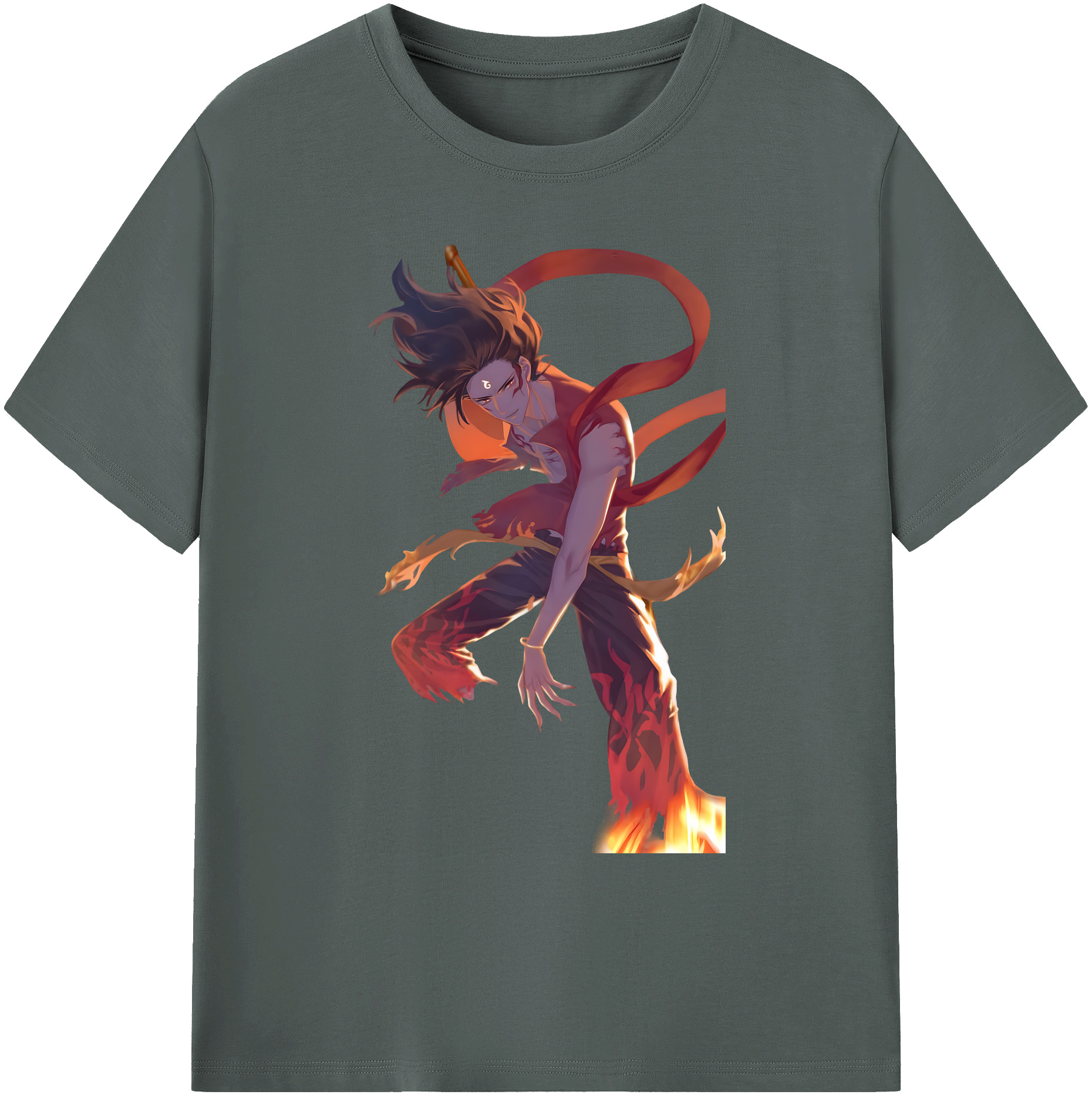 （画像用） Ne Zha 2 ナタ 魔童の大暴れ 綿100％ メンズ半袖Tシャツ｜肌触りやわらか＆通気性